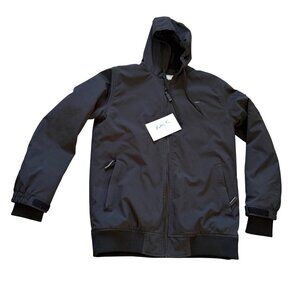 Empyre Men's Hoodie Jacket Sz S Black Hooded Full Zip Pockets Utility Outdoor